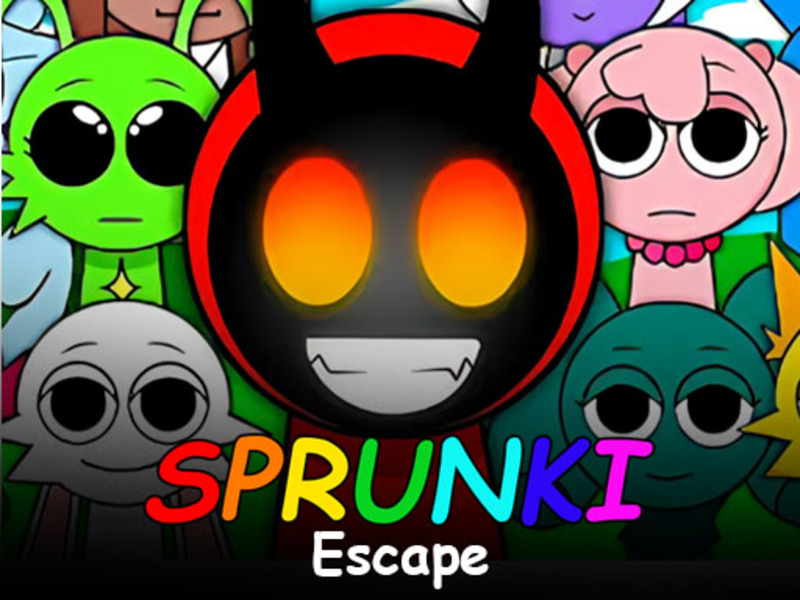 Leikur Sprunki 3D flótti á netinu