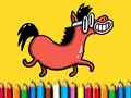 Leikur Aftur í skóla: Pony litabók á netinu