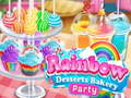 Leikur Regnboga Sætts Bakstöð Party á netinu