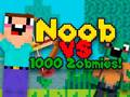 Leikur Noob gegn 1000 zombum á netinu