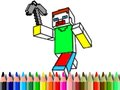 Leikur Til baka í skóla: Minecraft litun á netinu