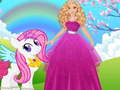 Leikur Barbie og Pony Klæðning á netinu
