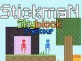 Leikur Stickman Skyblock Parkour á netinu