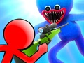 Leikur Stickman gegn Huggy Wuggy á netinu