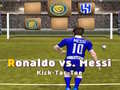 Leikur Messi gegn Ronaldo Kick Tac Toe á netinu