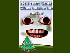 Leikur Nýtt ár: Santa Claus fyrir utan gluggann á netinu