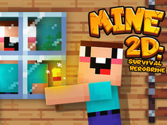 Leikur Mine 2D Overvörd Herobrine á netinu