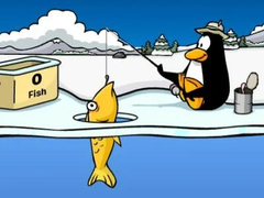 Leikur Klúbbur Pinguína: Ísveiði á netinu