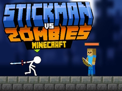 Leikur Stickman vs Zombies Minecraft á netinu