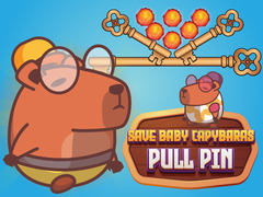 Leikur Bjarga baby capybaras Pull Pin á netinu