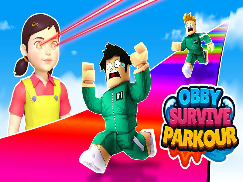 Leikur Obby lifir af Parkour á netinu