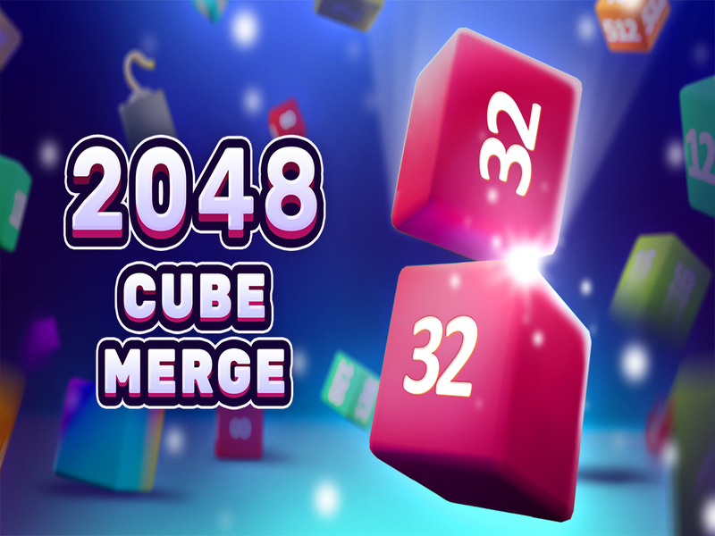 Leikur 2048 Cube sameinast á netinu