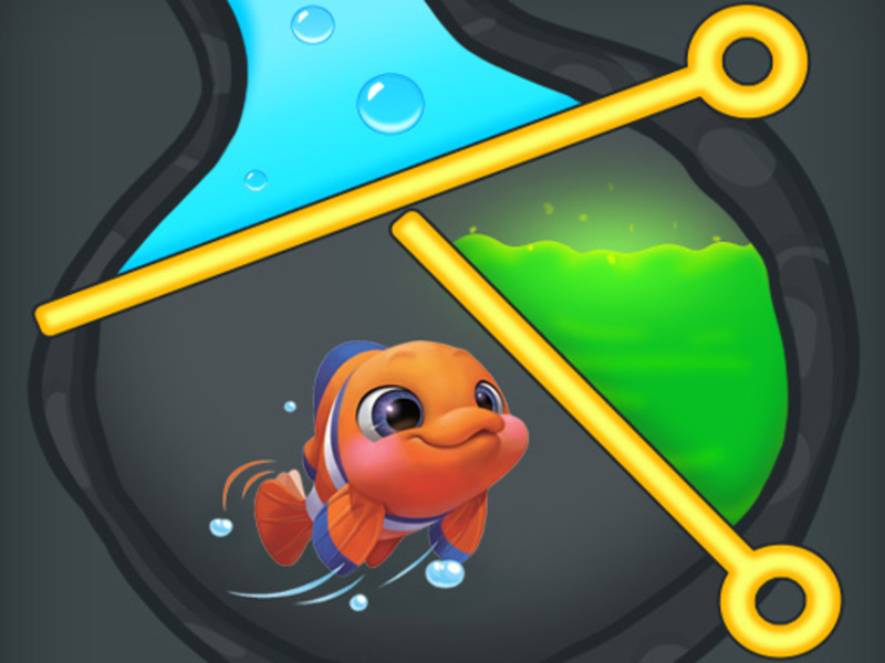 Leikur Dragðu pinnann: Fish Rescue! á netinu