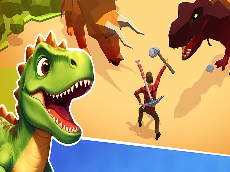 Leikur Dino Survival 3D hermir á netinu
