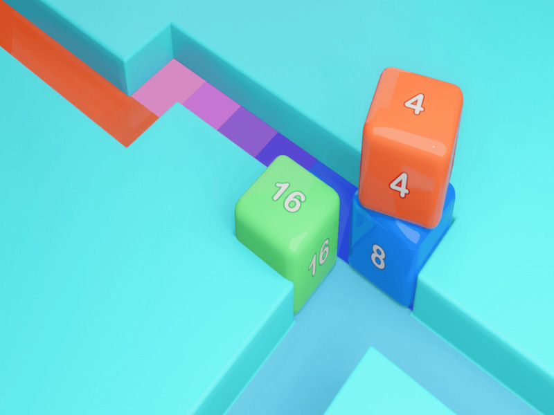 Leikur Maze Cube 2048 á netinu