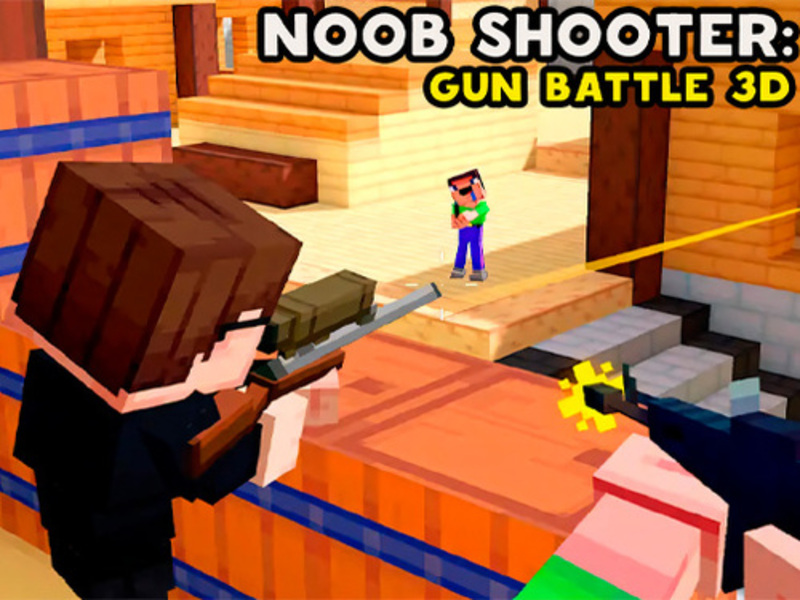 Leikur Noob Shooter: Gun Battle 3D á netinu