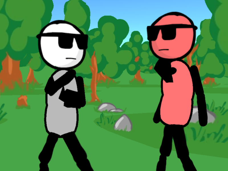 Leikur Stickman Gun- Minni bardagi á netinu