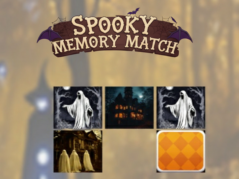 Leikur Spooky Memory Match á netinu