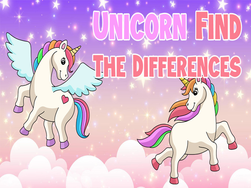 Leikur Unicorn Finndu muninn á netinu